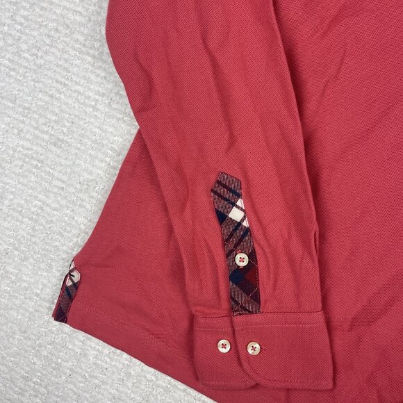 Vicompte A Mineral Pink Long sleeve Polo Size 40 Regular fit Preppy Read* - Picture 5 of 16